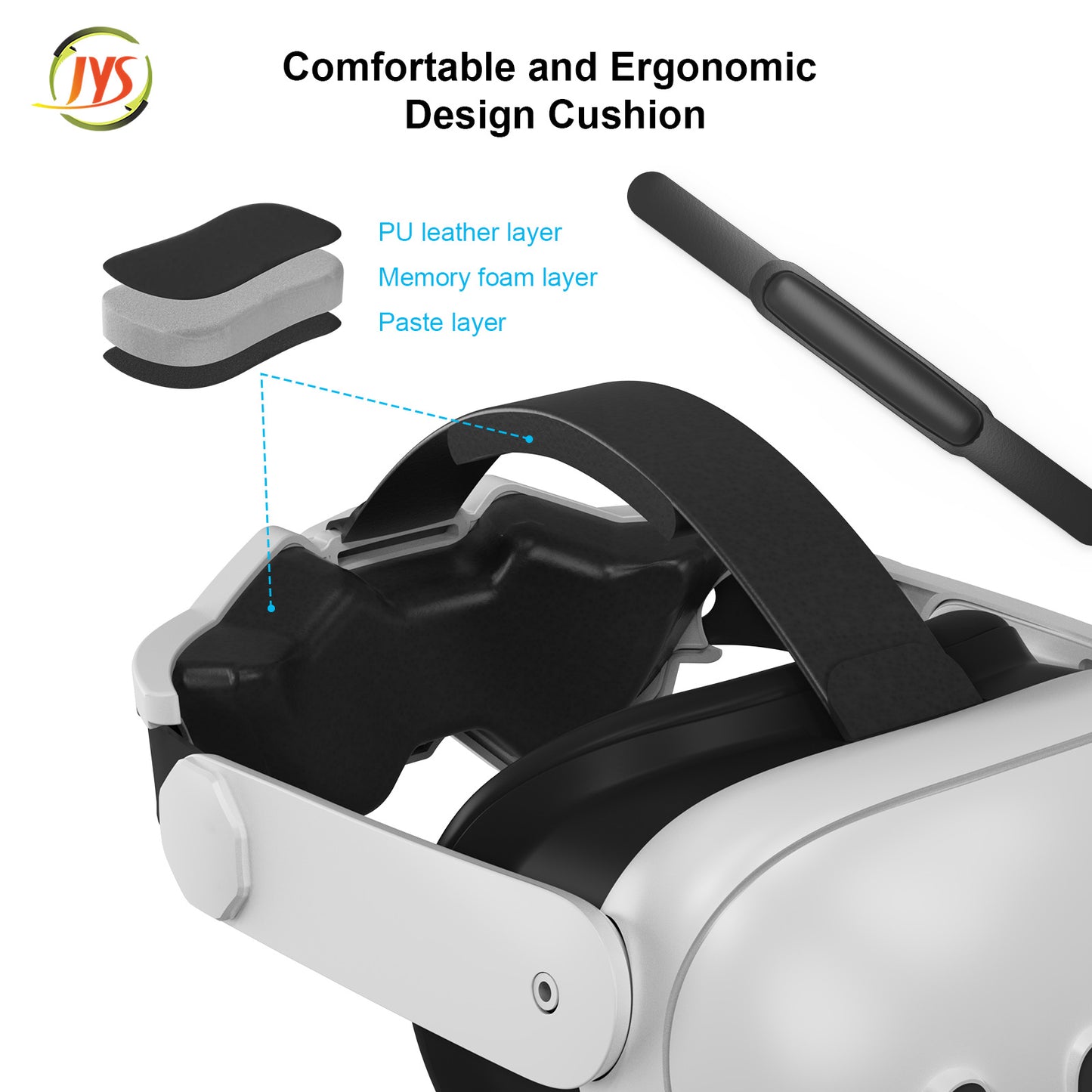 "Meta Quest 3 Adjustable Head Strap Replacement | Enhanced Comfort VR Headband for Oculus Quest 3 | Multi-Angle Support | Lightweight ABS Design | White"