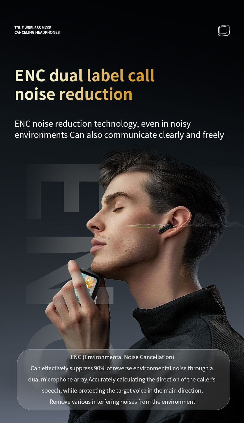 Wireless Earbuds with IPX4 Waterproof | 8H Playtime & Digital Display Charging Case | Bluetooth 5.3 Stereo Sound | Voice Control & 15m Range | In-Ear Earphones for Sports/Running