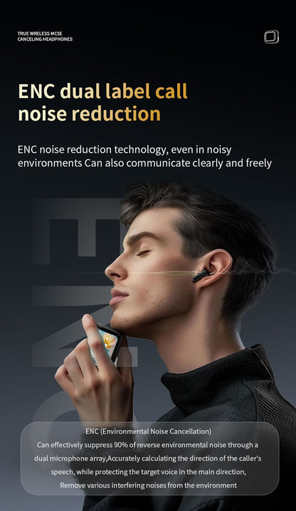 Wireless Earbuds with IPX4 Waterproof | 8H Playtime & Digital Display Charging Case | Bluetooth 5.3 Stereo Sound | Voice Control & 15m Range | In-Ear Earphones for Sports/Running