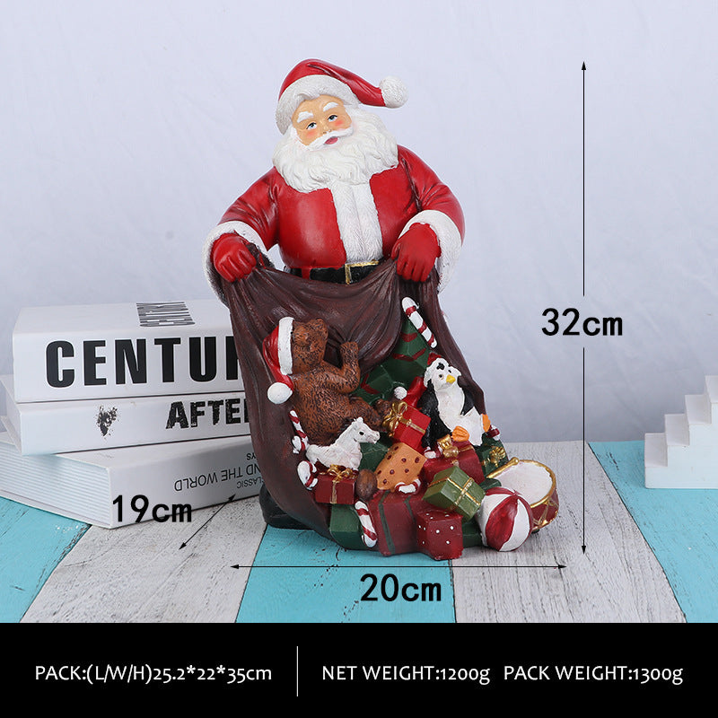 est-Selling Santa Claus Plush Figurine - Christmas Decoration, Gift, and Resin Santa Claus Decorative Atmosphere Ornament