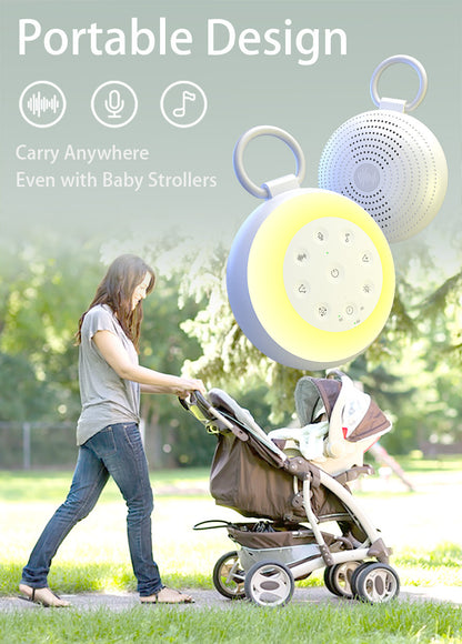 White Noise Sleep Machine with Warm Light Night Lamp