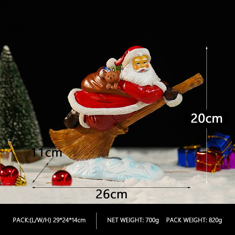 est-Selling Santa Claus Plush Figurine - Christmas Decoration, Gift, and Resin Santa Claus Decorative Atmosphere Ornament