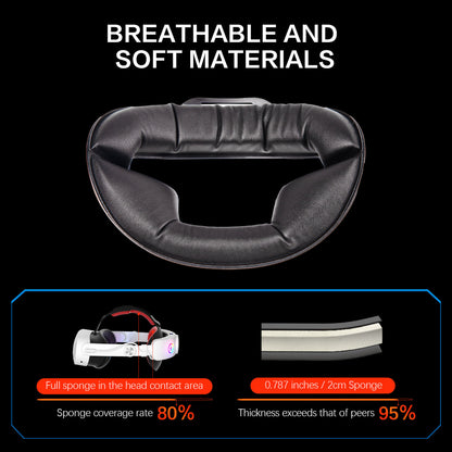 Meta Quest 3S/3 Head Strap with LED Breathing Light & 22W Fast Charging | One-Click Retractable VR Headset Accessory | Enhanced Comfort for Meta Quest 3/3S