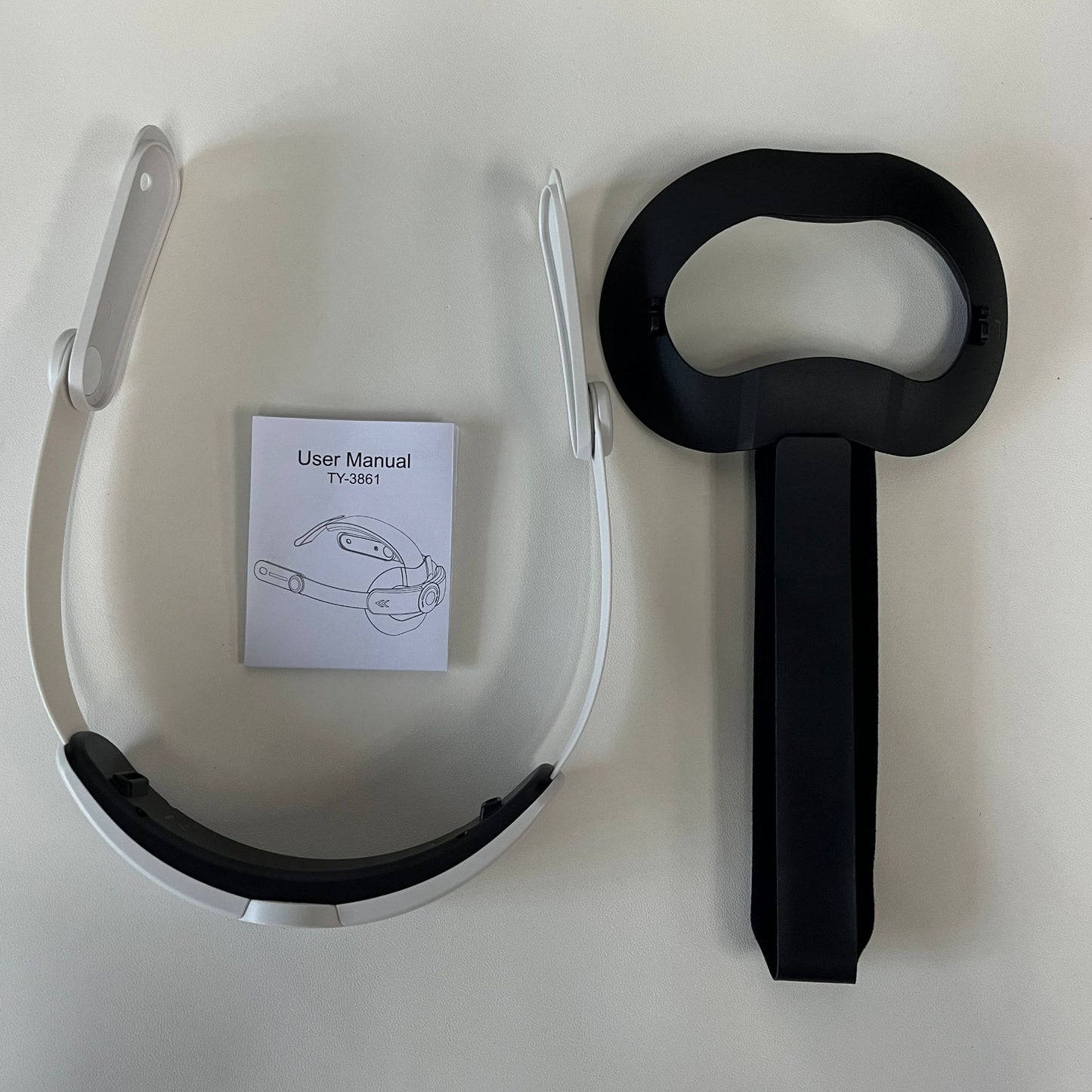"Meta Quest 3/3S Comfort Replacement Head Strap - Adjustable VR Headband with Enhanced Padding (Black/White) | 10.3×2.2×8.2in | 10.8oz | ABS+Sponge Design for Oculus Quest 3"