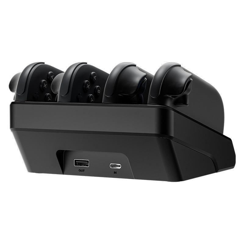 Nintendo Switch 2 Joy-Con Charging Dock | 4-in-1 Controller Charger Station | RGB Lighting & LED Indicators | Fast USB-C Charging for NS2 Joy-Cons (Black)