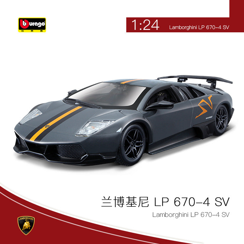 Lamborghini Reventón 1:24 Scale Die-Cast Alloy Supercar Model - Premium Collectible Metal Car Replica with Display Stand, Perfect Gift for Boys & Car Enthusiasts