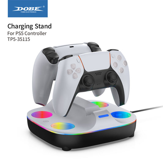 Dual PS5 Controller Charging Station with Auto-Shutoff & Fast Charge | 2 in 1 Charger Dock for Playstation 5 DualSense & DualSense Edge | LED Indicator, Overcharge Protection