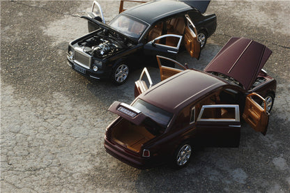 Rolls-Royce Phantom 1:24 Alloy Diecast Model Car | 6-Door Opening | Sound & Light FX | Luxury Collectible & Boys Toy (8.3"L)
