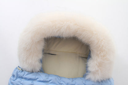 Baby sleeping bag; baby stroller; autumn and winter anti-kick blanket; safe care for newborn sleep; thickened warmth and cold prevention