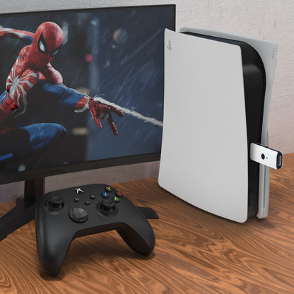 P5/P4 Wireless Bluetooth Controller Adapter for PS5/PS4/Switch/PC/PS3 Console - Compatible with Wired & Wireless Bluetooth Gamepads, Xbox One, Switch Pro, Joy-Con Controllers