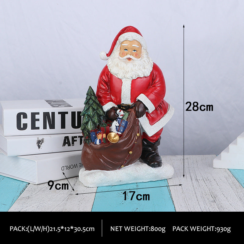 est-Selling Santa Claus Plush Figurine - Christmas Decoration, Gift, and Resin Santa Claus Decorative Atmosphere Ornament
