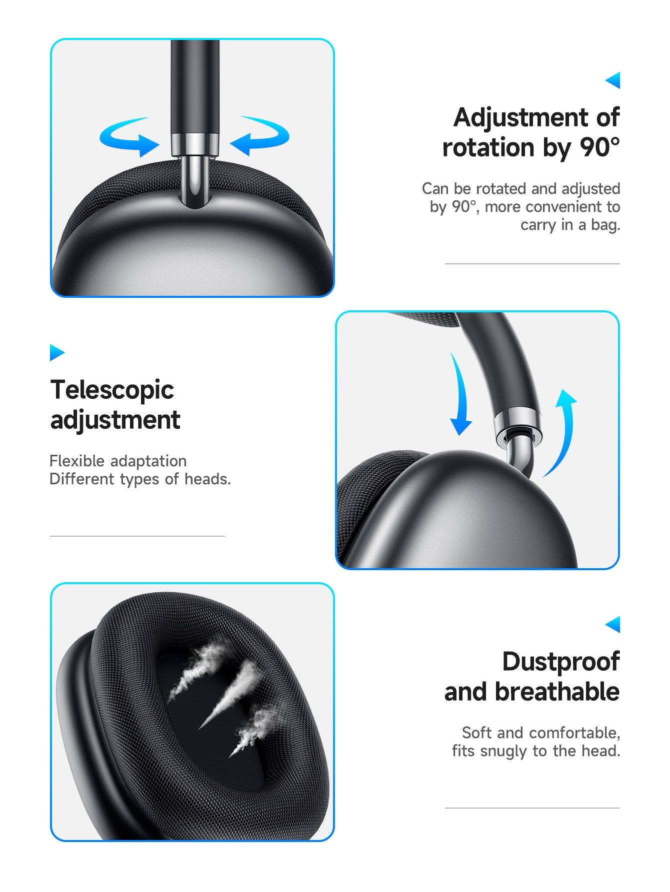 NEW Bluetooth Over-Ear Headphones - Wireless Sports Headset with Deep Bass | 10m Range | IPX4 Waterproof | 8H Playtime | Low Latency Gaming Mode