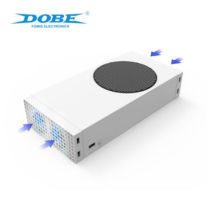 "Xbox Series S Vertical Cooling Stand with Dual Quiet Fans - White LED Cooling Base for Xbox Series S Console | 2.6×7.4×1.9in | 6.8oz | Improves Airflow & Prevents Overheating"