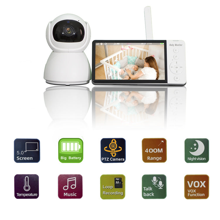 Baby360 5-Inch 1080P HD Baby Monitor with Two-Way Audio, Night Vision & Smart Alerts