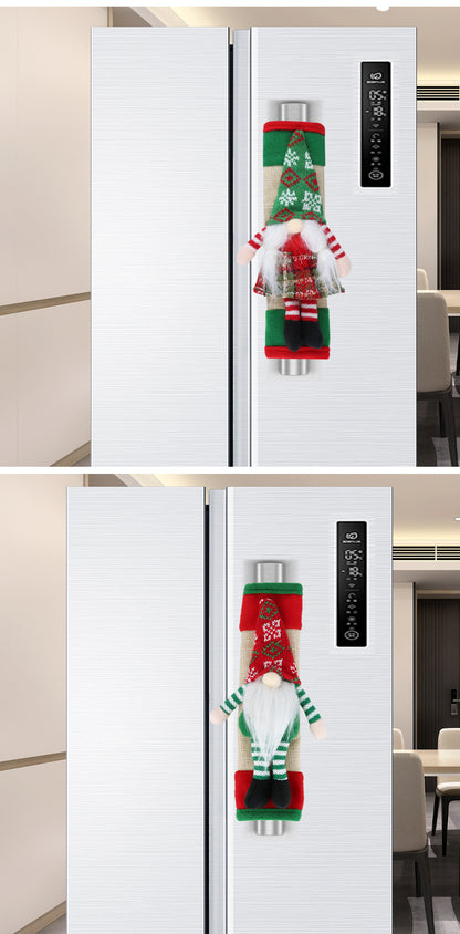 New Christmas Refrigerator Handle Covers – Festive Kitchen Appliance Door Handle Protectors, Holiday Home Decor