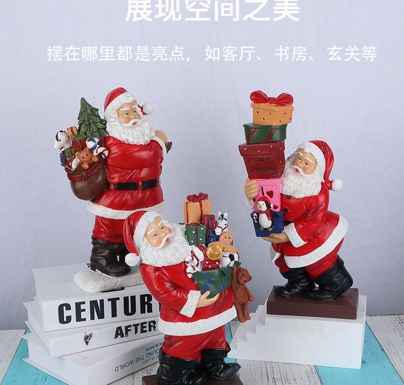 est-Selling Santa Claus Plush Figurine - Christmas Decoration, Gift, and Resin Santa Claus Decorative Atmosphere Ornament