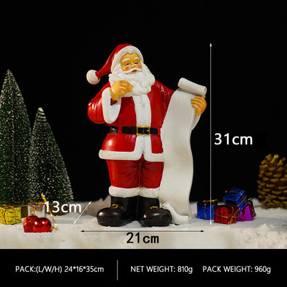 est-Selling Santa Claus Plush Figurine - Christmas Decoration, Gift, and Resin Santa Claus Decorative Atmosphere Ornament