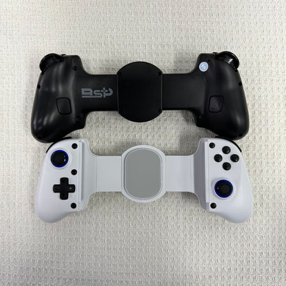 D11/D11S Telescopic Bluetooth Game Controller for Switch/PC/Android/iOS - Hall Effect Triggers, 6-Axis Gyro, Vibration, Xbox Cloud Streaming - White/Black (D11S with Cooling Fan)