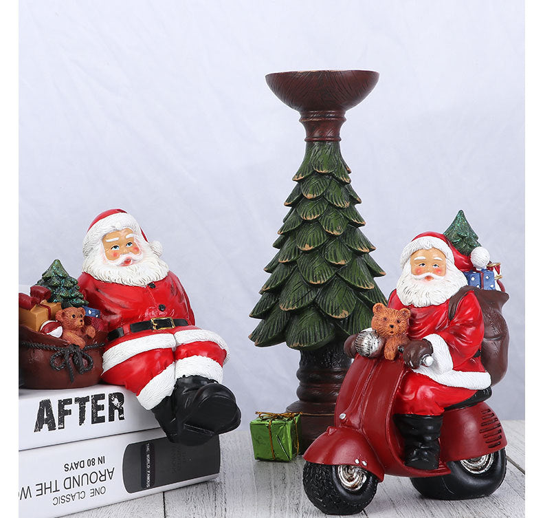 est-Selling Santa Claus Plush Figurine - Christmas Decoration, Gift, and Resin Santa Claus Decorative Atmosphere Ornament