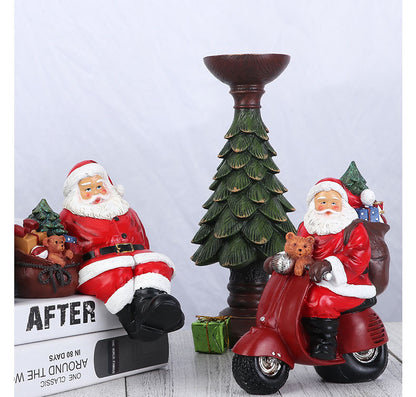 est-Selling Santa Claus Plush Figurine - Christmas Decoration, Gift, and Resin Santa Claus Decorative Atmosphere Ornament