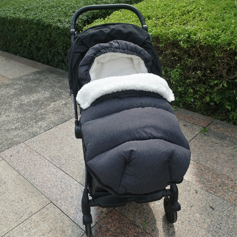 Baby stroller sleeping bag thickened warm foot cover windproof cover foot cover universal winter cold protection