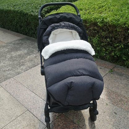 Baby stroller sleeping bag thickened warm foot cover windproof cover foot cover universal winter cold protection