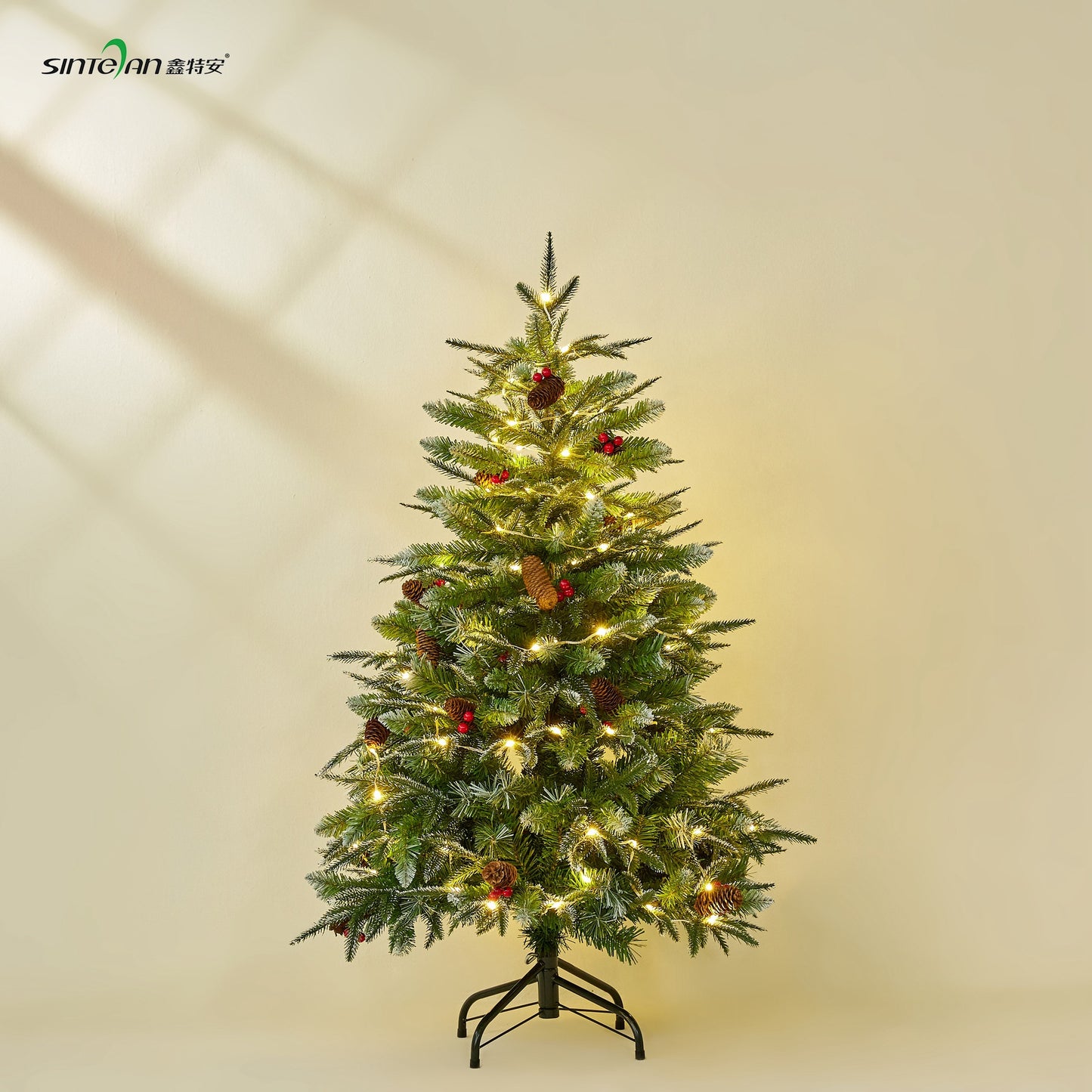 Christmas Tree - Realistic Snow-Dusted PE Home Decor - Supermarket Christmas Decoration - Festive Atmosphere Setup - Christmas Gift