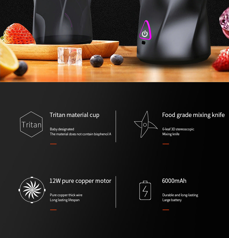 Large capacity portable juicing cup strong power can crush ice juicer