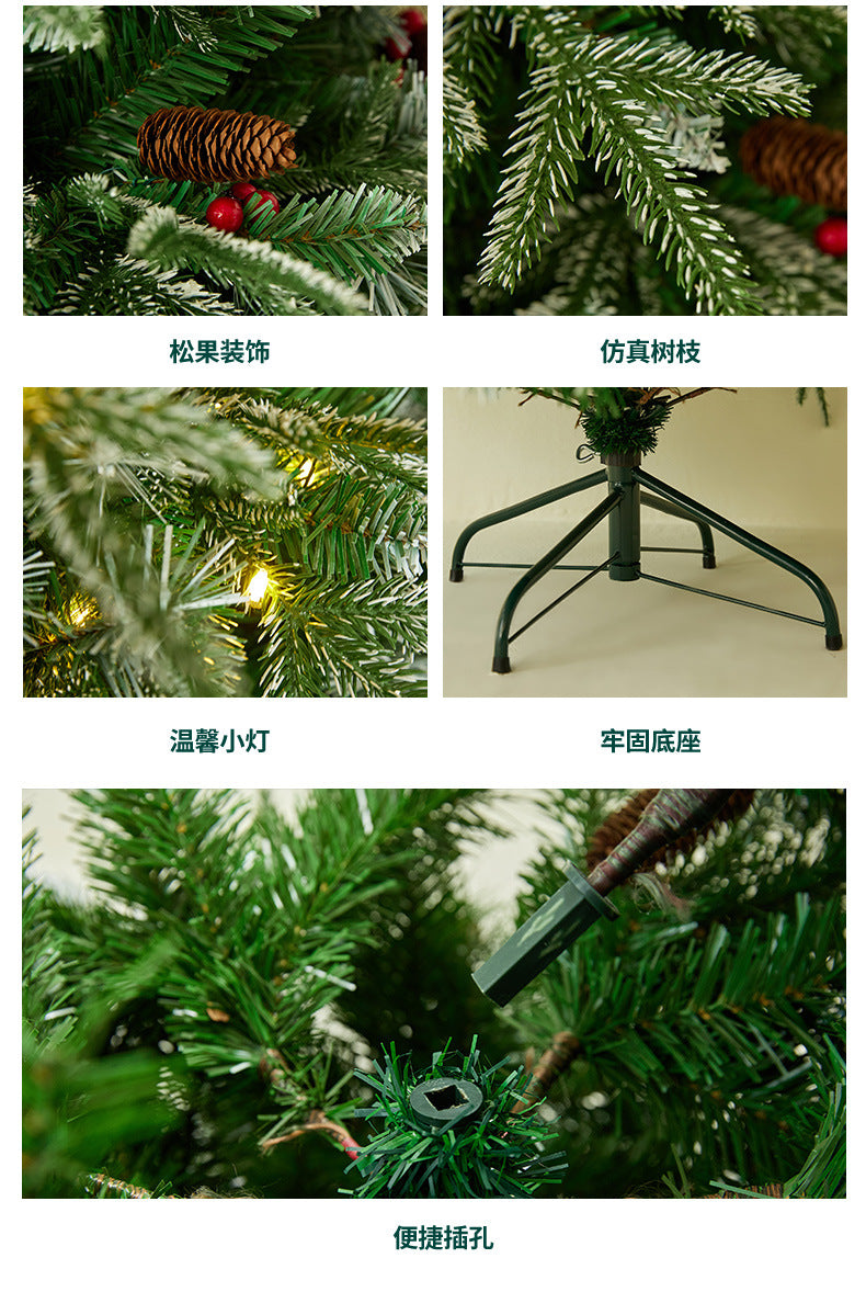 Christmas Tree - Realistic Snow-Dusted PE Home Decor - Supermarket Christmas Decoration - Festive Atmosphere Setup - Christmas Gift