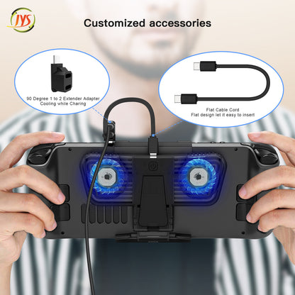 (Headline) 🚨 Stop Overheating, Start Dominating! The Ultimate 6-LED Cooling Dock for Steam Deck & Switch OLED