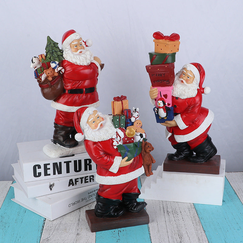 est-Selling Santa Claus Plush Figurine - Christmas Decoration, Gift, and Resin Santa Claus Decorative Atmosphere Ornament