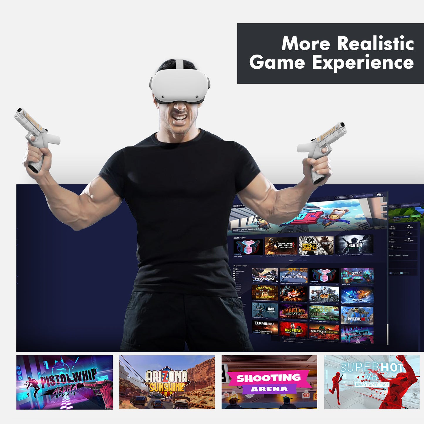 AMVR Suitable for Quest 2 all-in-one physical gun game virtual space handle hand holding gun experience feeling