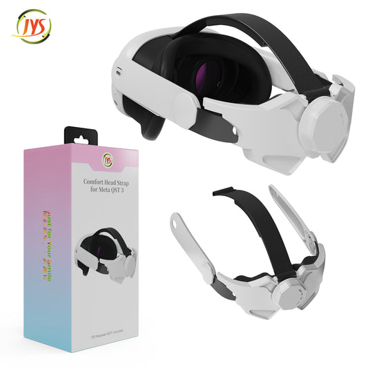 "Meta Quest 3 Adjustable Head Strap Replacement | Enhanced Comfort VR Headband for Oculus Quest 3 | Multi-Angle Support | Lightweight ABS Design | White"