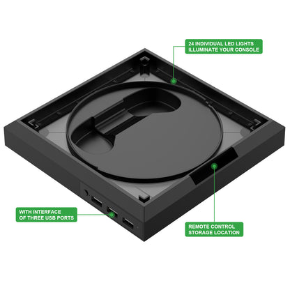 Xbox Series X/S Controller Charging Dock with RGB LED Base & Ambient Lighting | Officially Licensed Cooling Stand for Xbox Series X/S Console | Dual Controller Charger Station with 7-Color RGB Effects [Australia Stock]