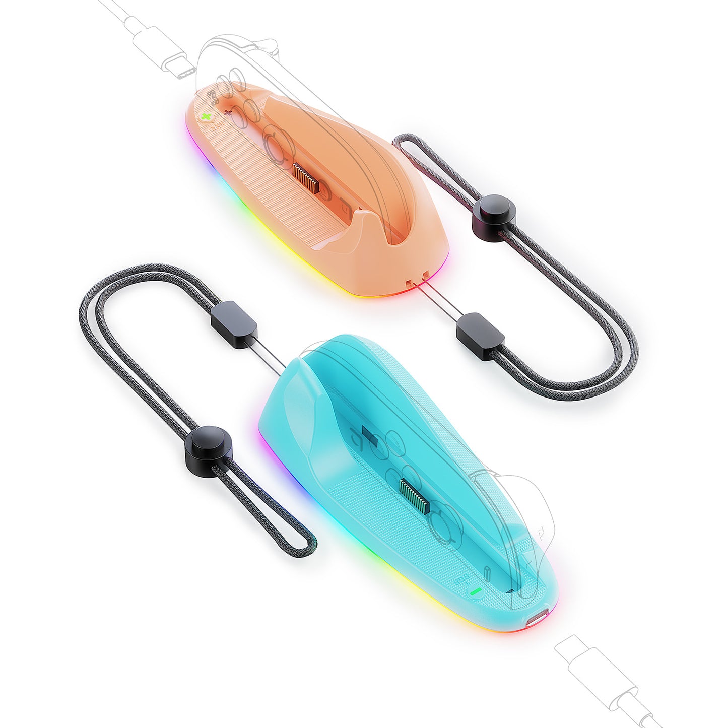 Nintendo Switch 2 Joy-Con Charging Mouse Dock | RGB LED Charging Station with Wireless Optical Mouse | Rechargeable NS2 Controller Dock with RGB Lighting [2025 New Version]
