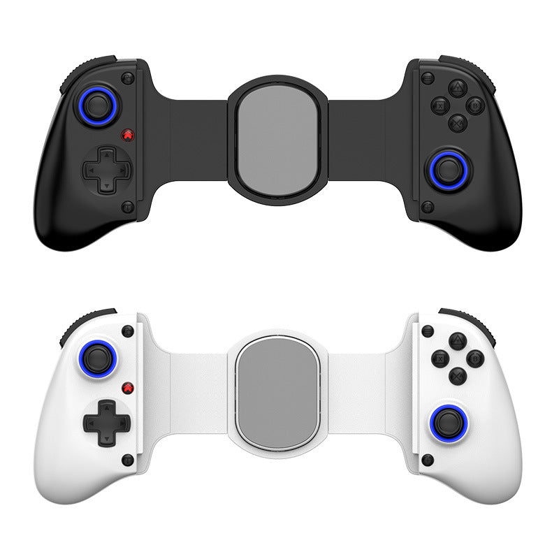 D11/D11S Telescopic Bluetooth Game Controller for Switch/PC/Android/iOS - Hall Effect Triggers, 6-Axis Gyro, Vibration, Xbox Cloud Streaming - White/Black (D11S with Cooling Fan)