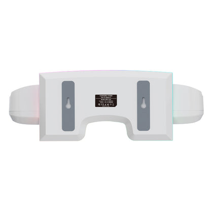 "Meta Quest 3S & Quest 3 Wall-Mounted Charging Dock with RGB Lights | Dual Controller & Headset Charger | Fast Type-C Charging | White ABS VR Stand | Includes Cable"