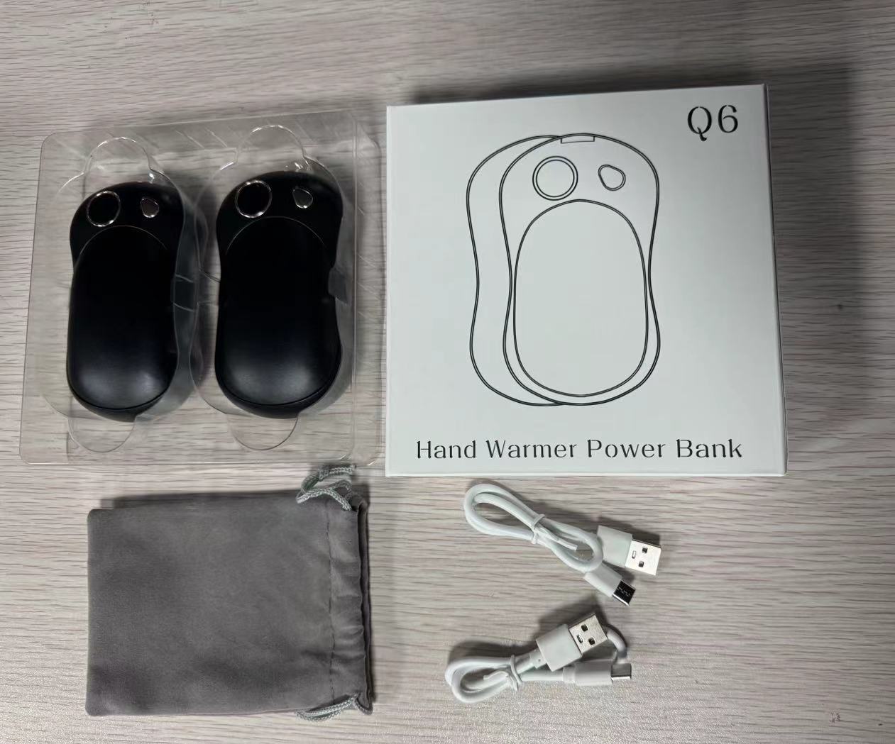 New cross-border magnetic hand warmer usb charging split self-heating hand warmer charging treasure convenient type