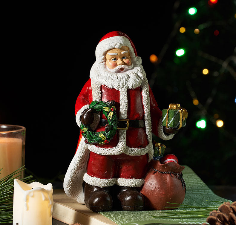 est-Selling Santa Claus Plush Figurine - Christmas Decoration, Gift, and Resin Santa Claus Decorative Atmosphere Ornament