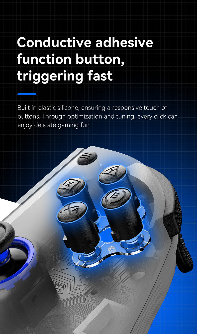 D11/D11S Telescopic Bluetooth Game Controller for Switch/PC/Android/iOS - Hall Effect Triggers, 6-Axis Gyro, Vibration, Xbox Cloud Streaming - White/Black (D11S with Cooling Fan)