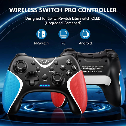 Switch Pro Wireless Controller with Programmable Back Buttons | Bluetooth Gamepad for Nintendo Switch/PC | Turbo/Motion Controls | HD Vibration | 5.7" x 4.7" x 2.4" (14.5x12x6cm)