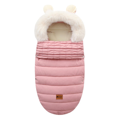 Baby sleeping bag; baby stroller; autumn and winter anti-kick blanket; safe care for newborn sleep; thickened warmth and cold prevention