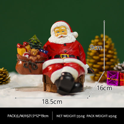 est-Selling Santa Claus Plush Figurine - Christmas Decoration, Gift, and Resin Santa Claus Decorative Atmosphere Ornament