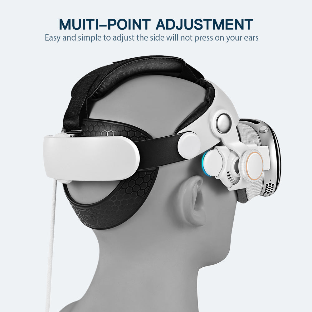 KKCOBVR VP1 Comfort Head Strap for Apple Vision Pro | Ultra-Soft Face Padding | Adjustable Top Strap | Pressure Relief VR Headband | Replacement for Official Strap