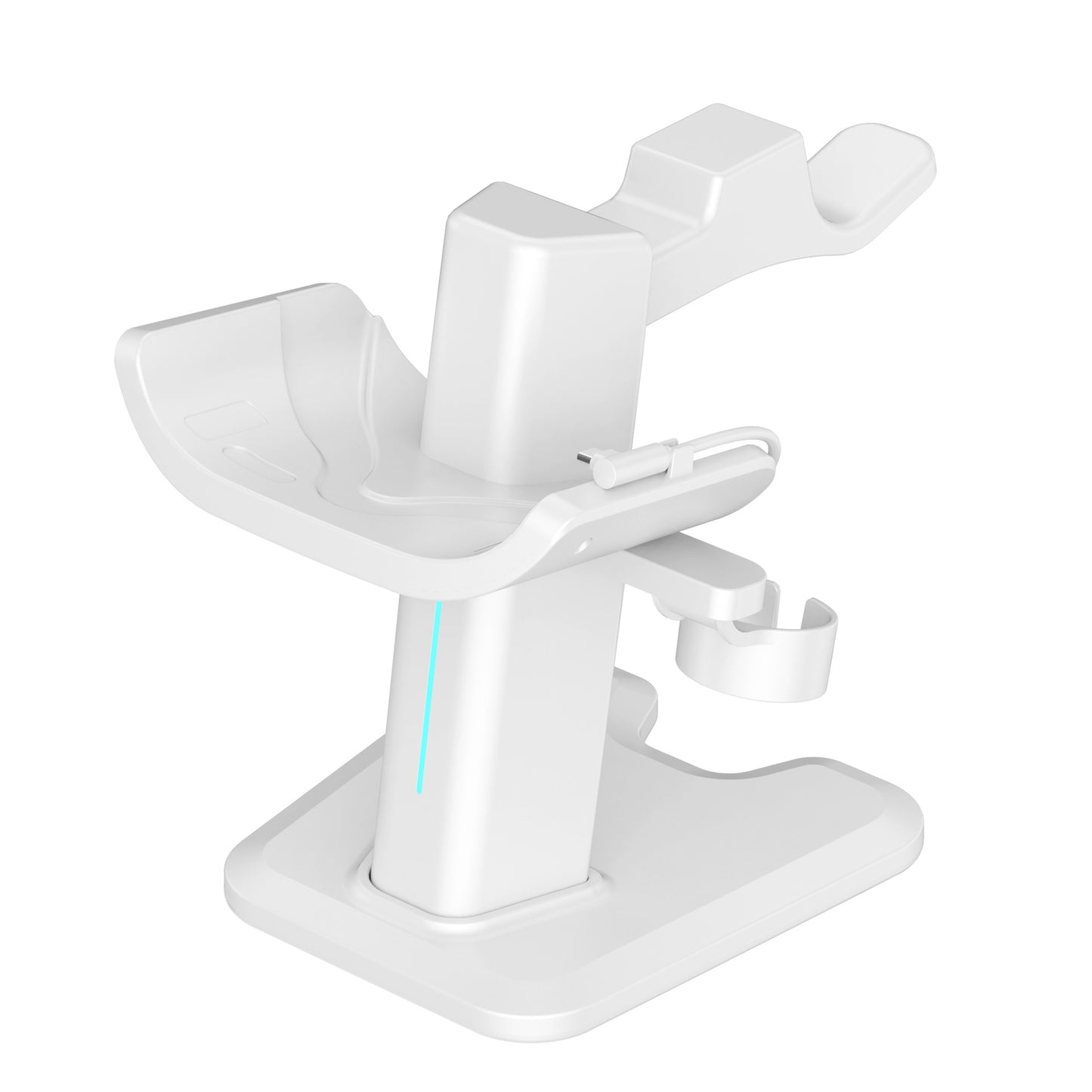 Meta Quest 3/3S & Vision Pro Charging Station Dock with RGB Lights | All-in-One Display Stand with Controller Holder & Sync Charge | VR Headset Accessories Organiser with Cool Lighting Effects