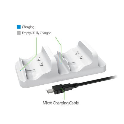 "Xbox Series X/S & One Controller Dual Charging Station | Fast Wireless Charger Dock for Xbox One/X/S Controllers | Includes 2 Rechargeable Batteries | 5.7×1.6×5.3in Slim Design | USB Powered (Black)"