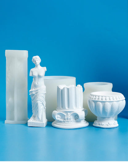 Roman Column Silicone Mold Candle and Plaster Crafting
