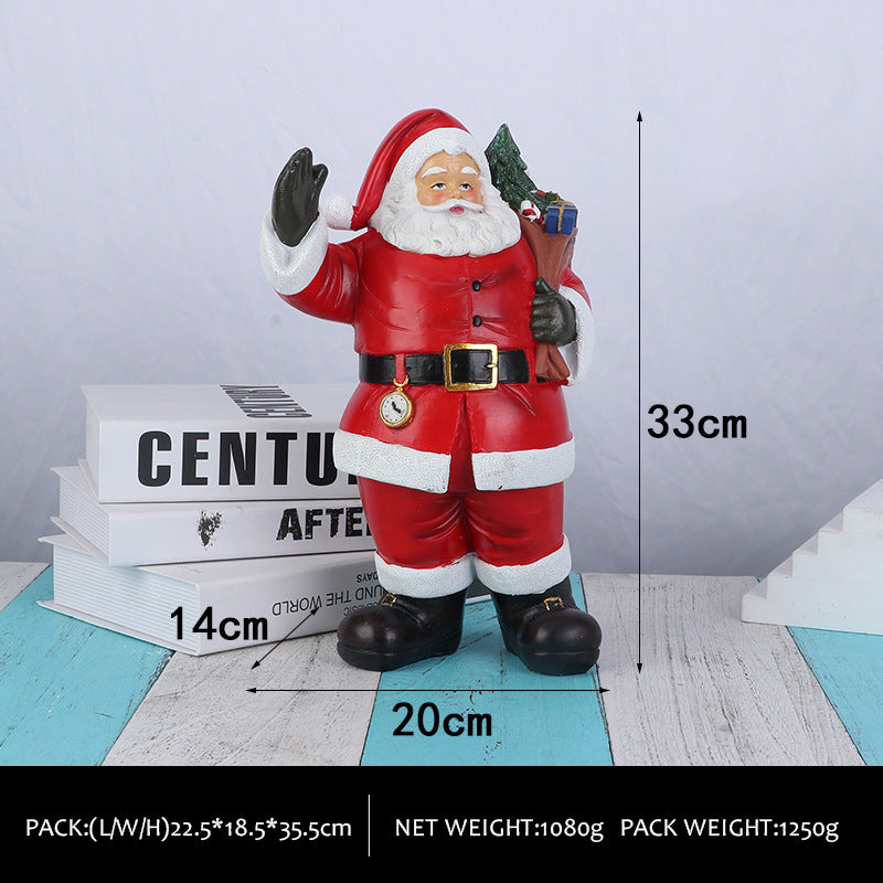 est-Selling Santa Claus Plush Figurine - Christmas Decoration, Gift, and Resin Santa Claus Decorative Atmosphere Ornament