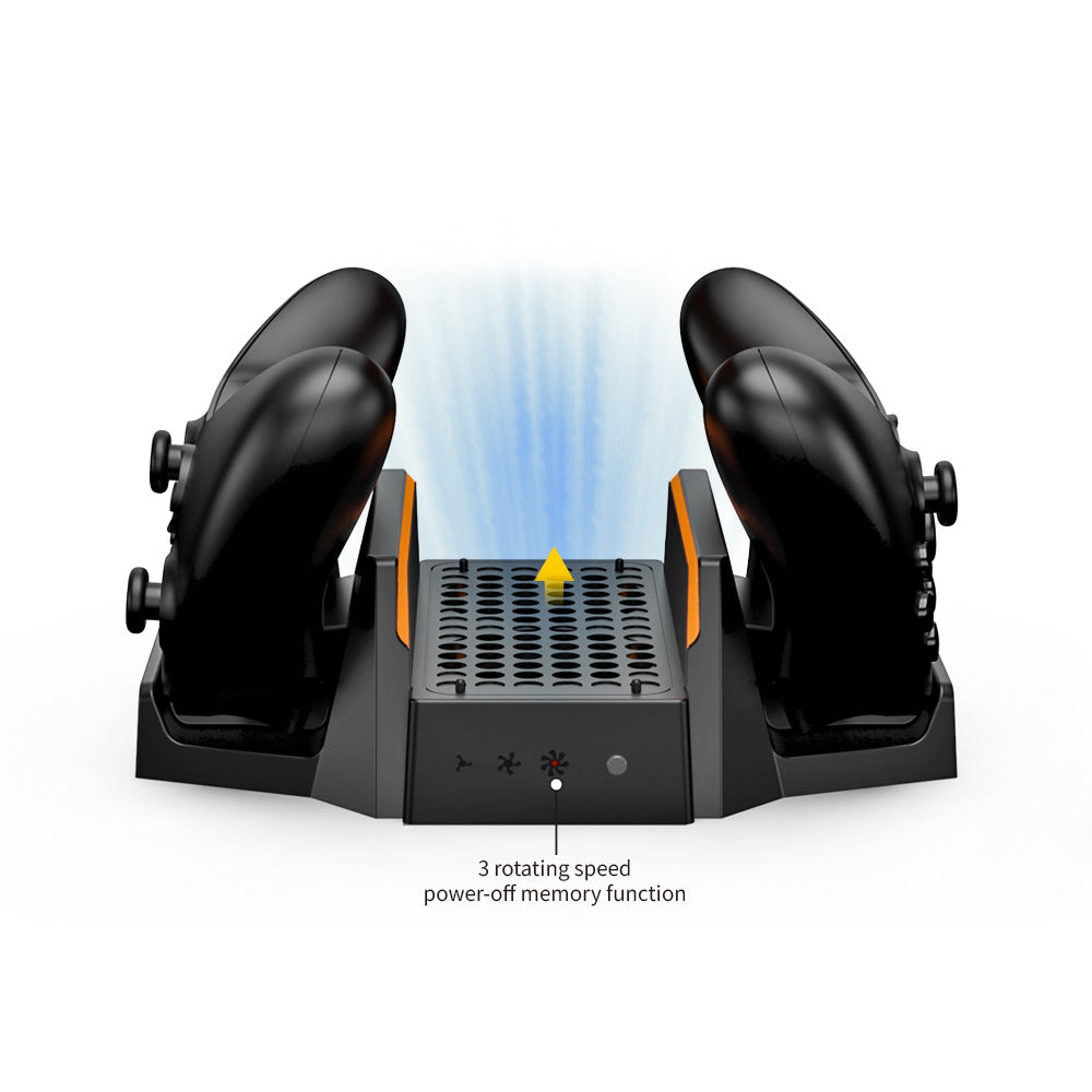 "Xbox Series S Cooling Stand with Dual Controller Charger | Vertical Cooling Base & Charging Station for Xbox Series S Console | 6.4×2.75×9.84in | Includes 2 Rechargeable Battery Packs | USB Powered (Black)"