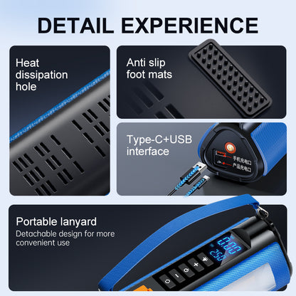 TS03 Series Car Jump Starter & Air Compressor 2-in-1 | 10000mAh Wireless Portable Power Bank | Digital Tyre Inflator 150PSI | LED Emergency Light | for Cars, Utes, SUVs (12.6" Hose)